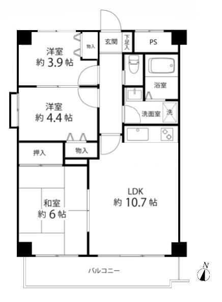 Ｔ’ｓ　ｇａｒｄｅｎ藤沢長後の間取り