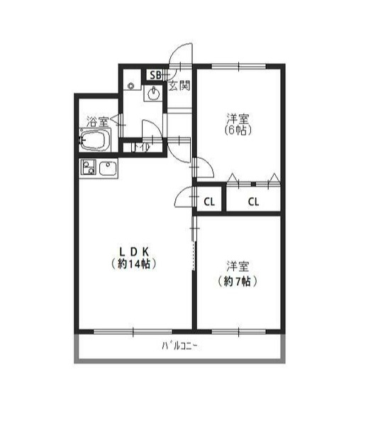 さぬき市造田是弘のマンションの間取り