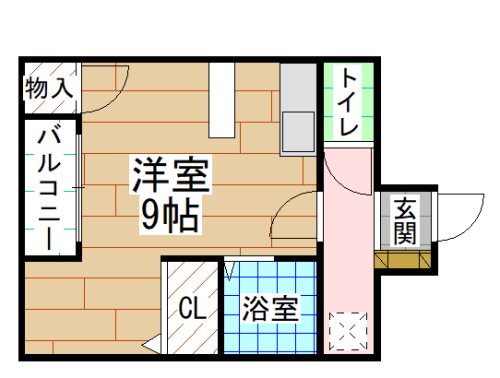 北九州市若松区和田町のマンションの間取り