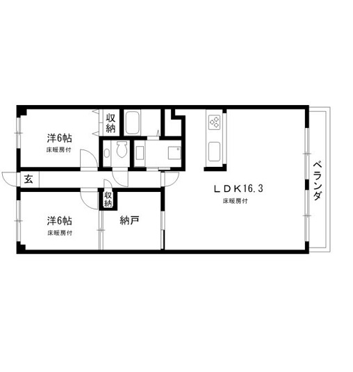 名古屋市昭和区山中町のマンションの間取り