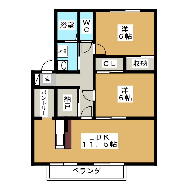 アネックス華　ブラウンの間取り