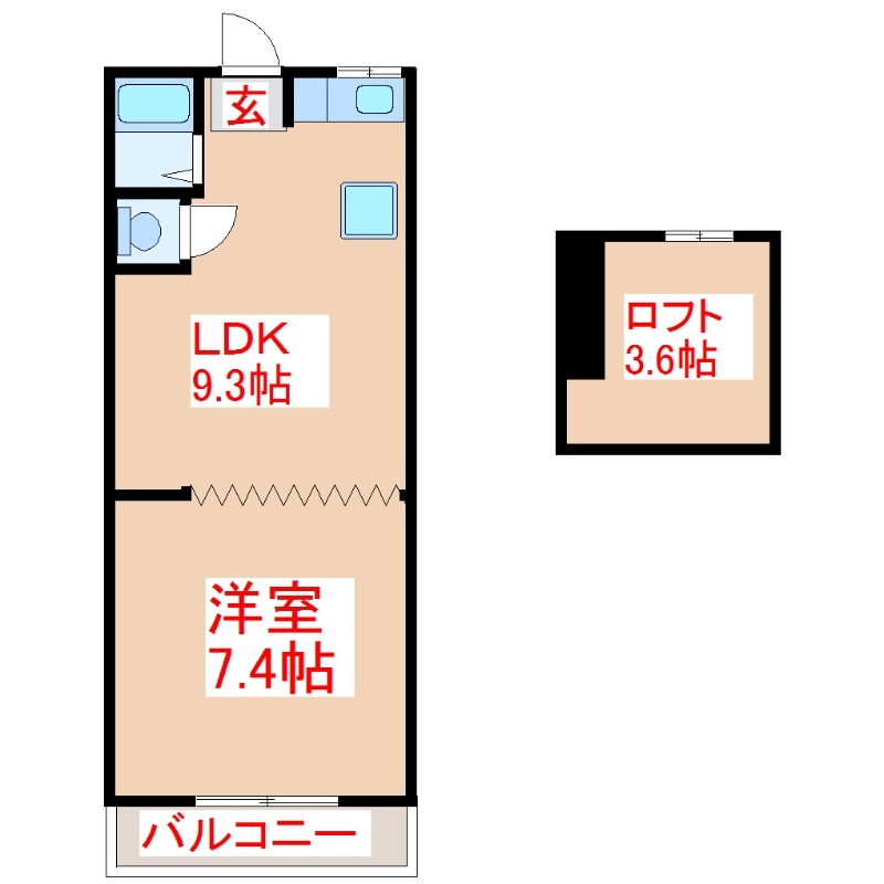 スカイコートシオミツの間取り