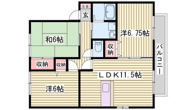 クローバーハイツの間取り