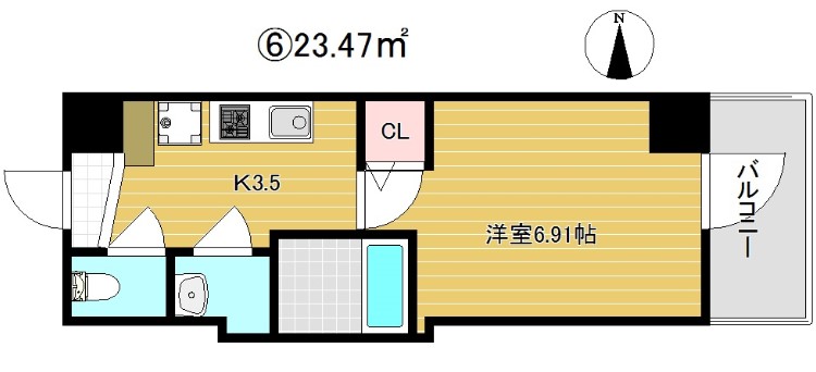 グランパシフィック玉出の間取り