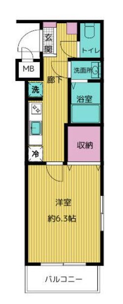 杉並区松庵のマンションの間取り