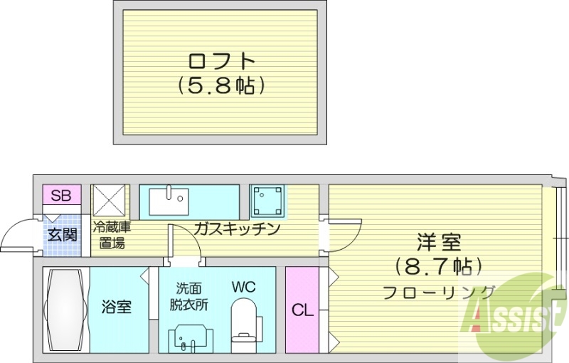 ピュアライフ元町の間取り