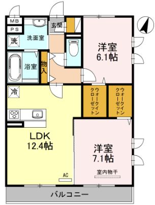 クラリスＢの間取り