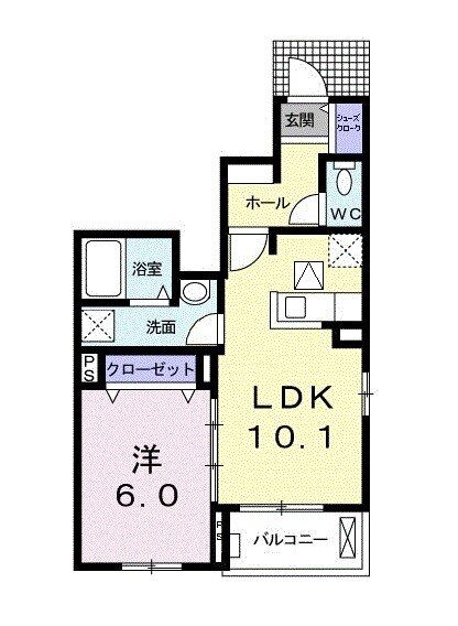 和歌山市松江東のアパートの間取り