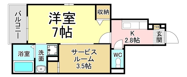 【北九州市門司区大里戸ノ上のアパートの間取り】