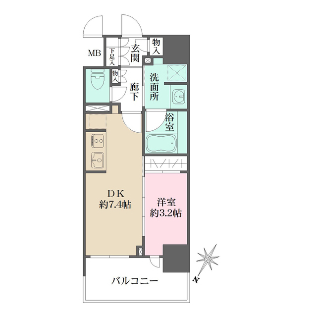 リビオレゾン靭公園の間取り