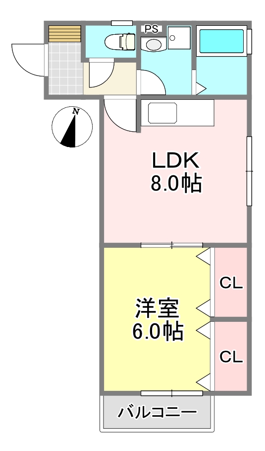 【カーサ鳥海IIの間取り】