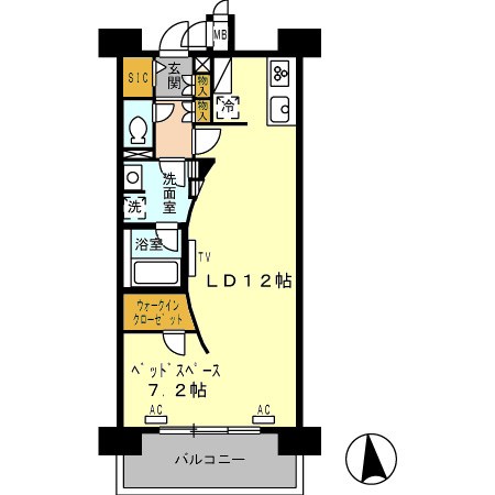 【足立区西新井栄町のマンションの間取り】