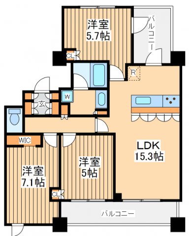 町田市原町田のマンションの間取り