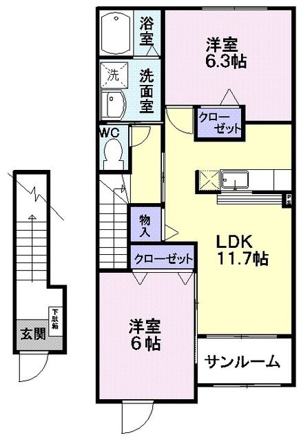 ソフィオ東根の間取り