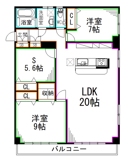 杉並区今川のマンションの間取り