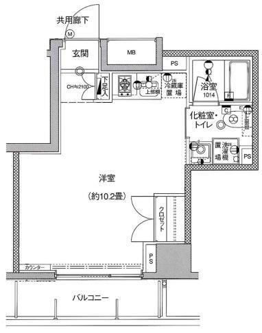 千代田区神田三崎町のマンションの間取り