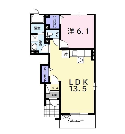 君津市大和田のアパートの間取り