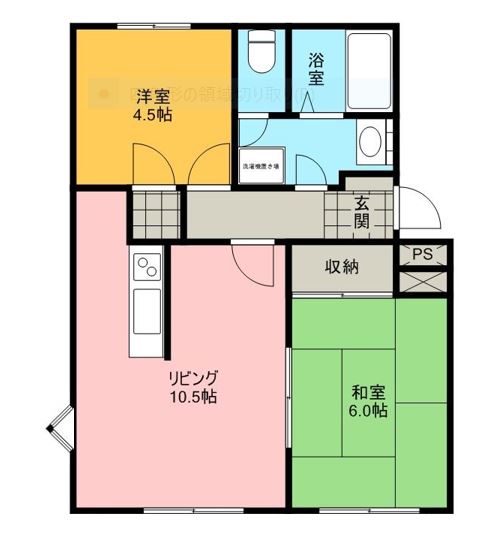 岸和田市上野町西のアパートの間取り