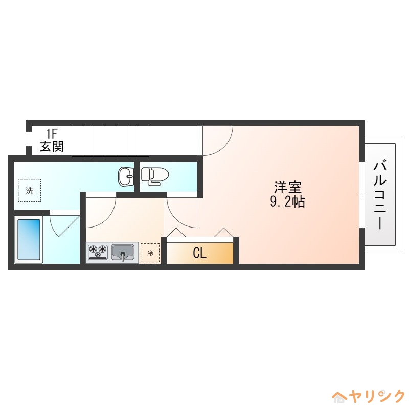 名古屋市北区辻本通のアパートの間取り