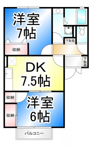 フレマリール若宮　Cの間取り