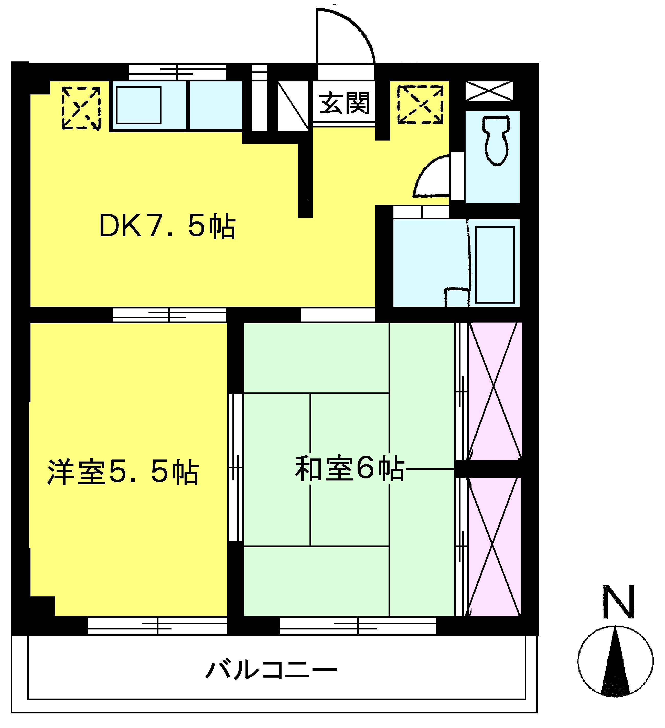 戸田市大字新曽のマンションの間取り