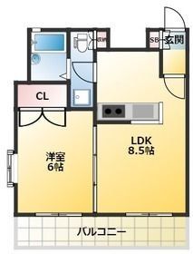 新宿区市谷本村町のマンションの間取り