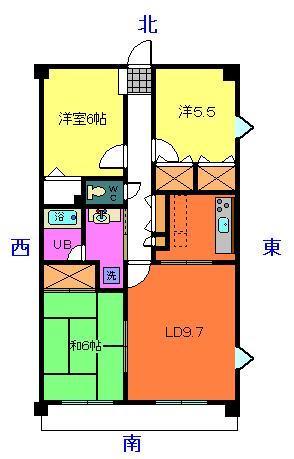 マンションベルシーの間取り