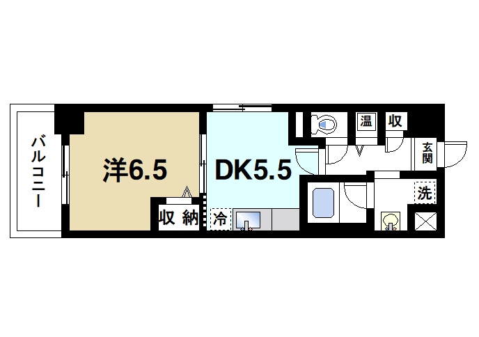 生駒市西松ケ丘のマンションの間取り