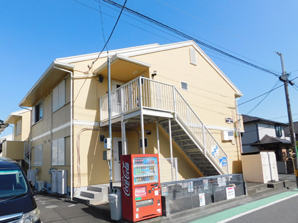 建物外観　敷0礼0で初期費用がお得！設備充実！南に面した2LDK！