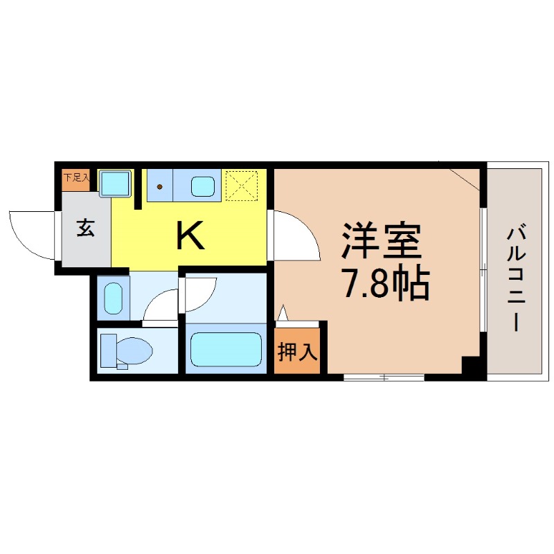 名古屋市熱田区玉の井町のマンションの間取り