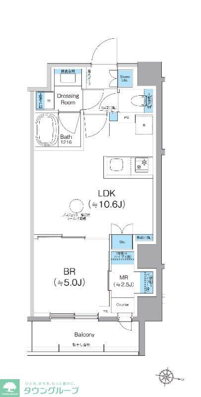 大田区仲池上のマンションの間取り