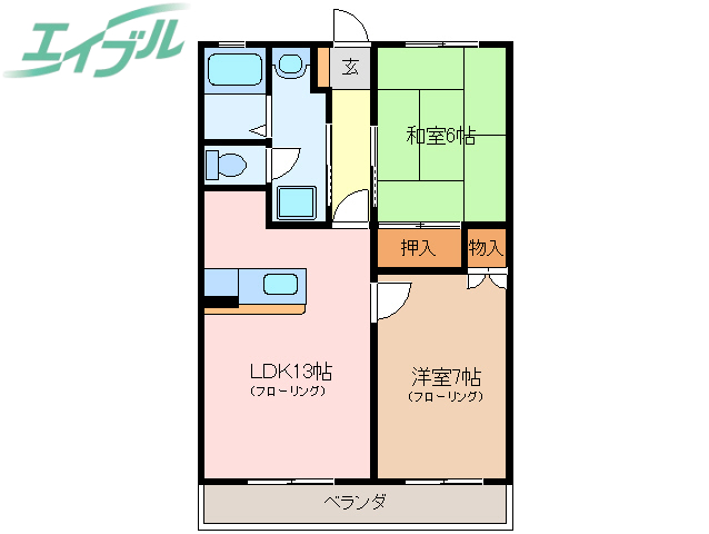 ローズガーデンIIの間取り