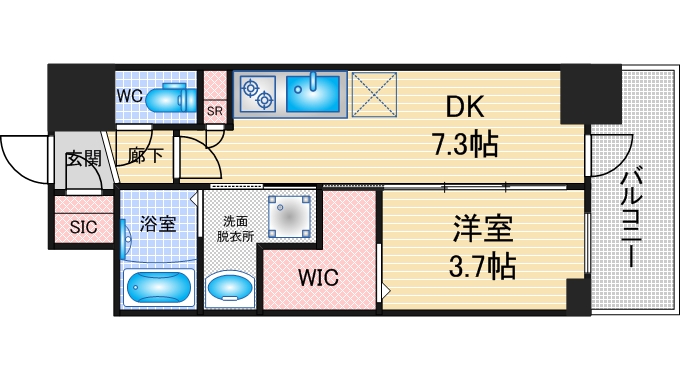 エステムコート名古屋　TWIN　EASTの間取り