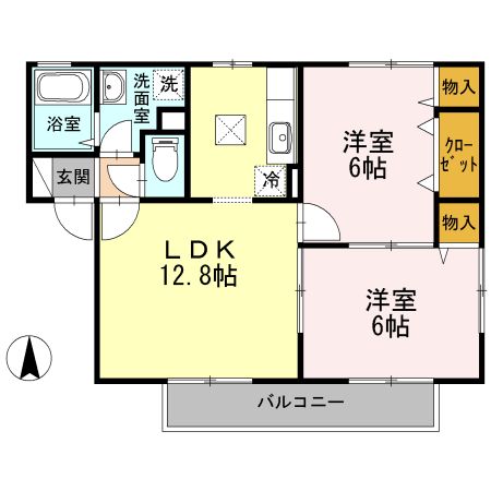 ウィルモア石井　A棟の間取り