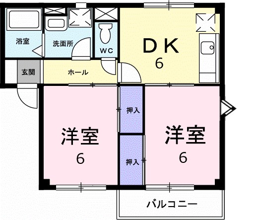 プラドール茜IIの間取り