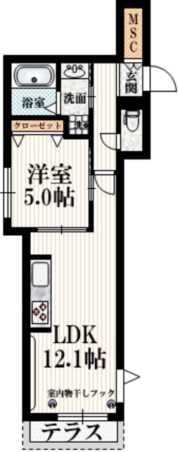 世田谷区松原のマンションの間取り