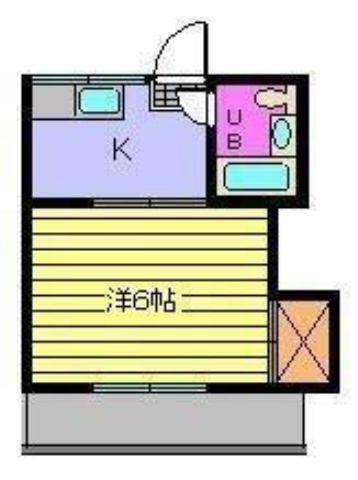 松山市立花のアパートの間取り