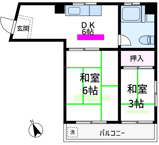 江東区亀戸のマンションの間取り