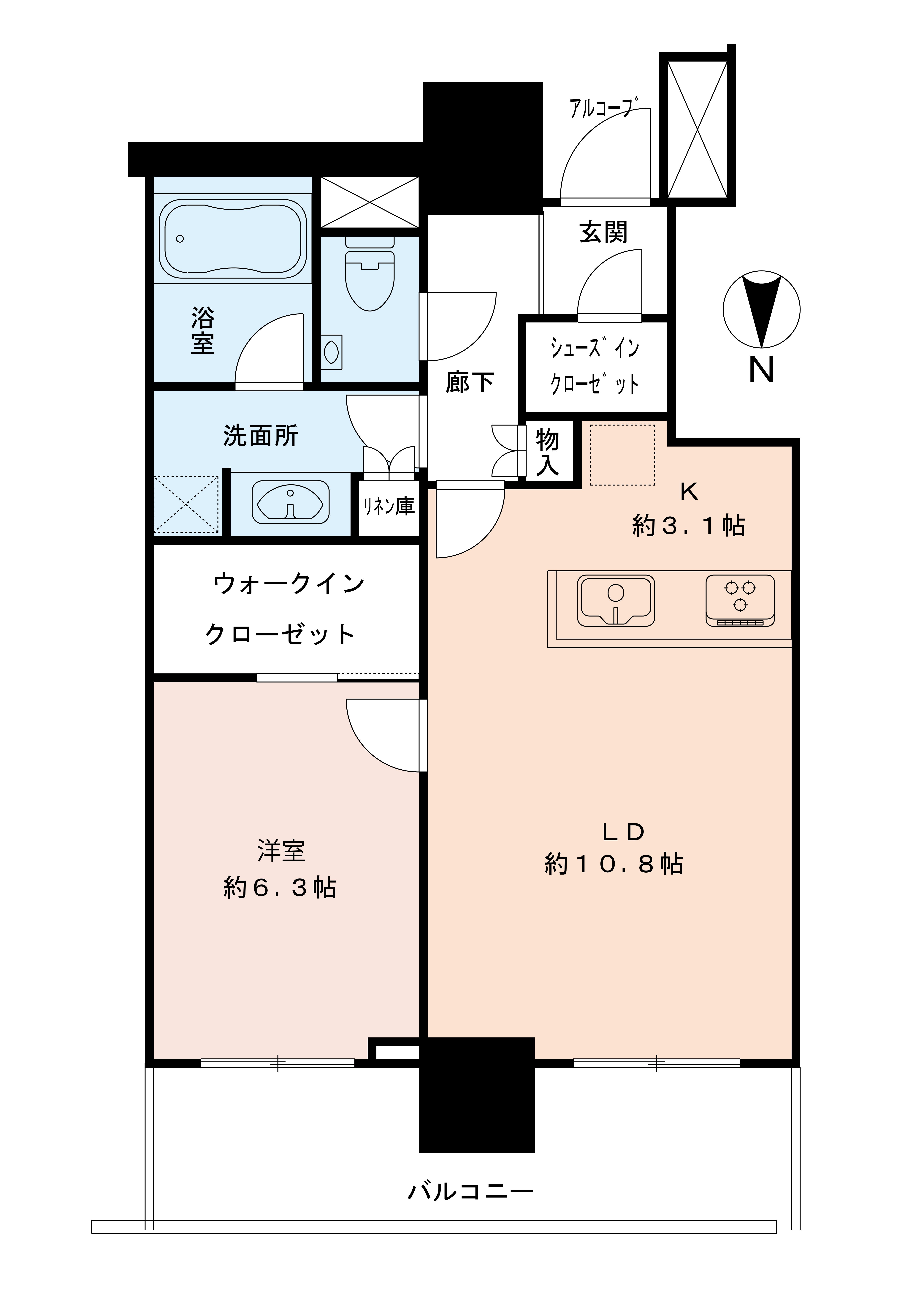 クレッセント川崎タワーの間取り