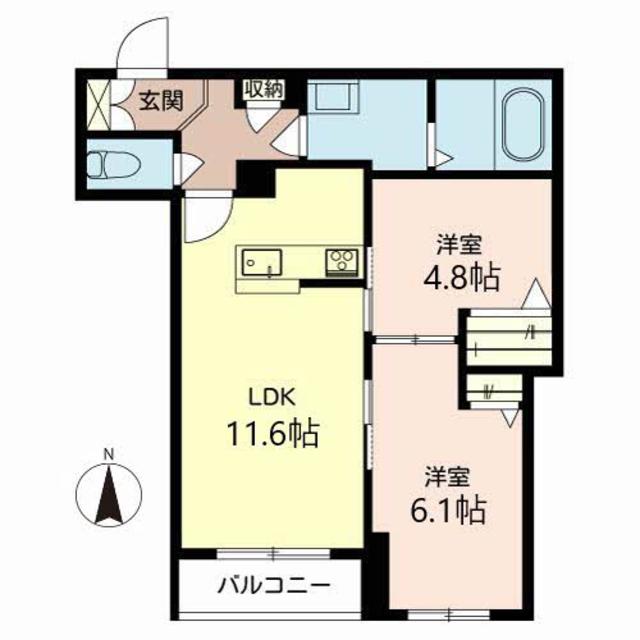 【シャーメゾン花屋町の間取り】