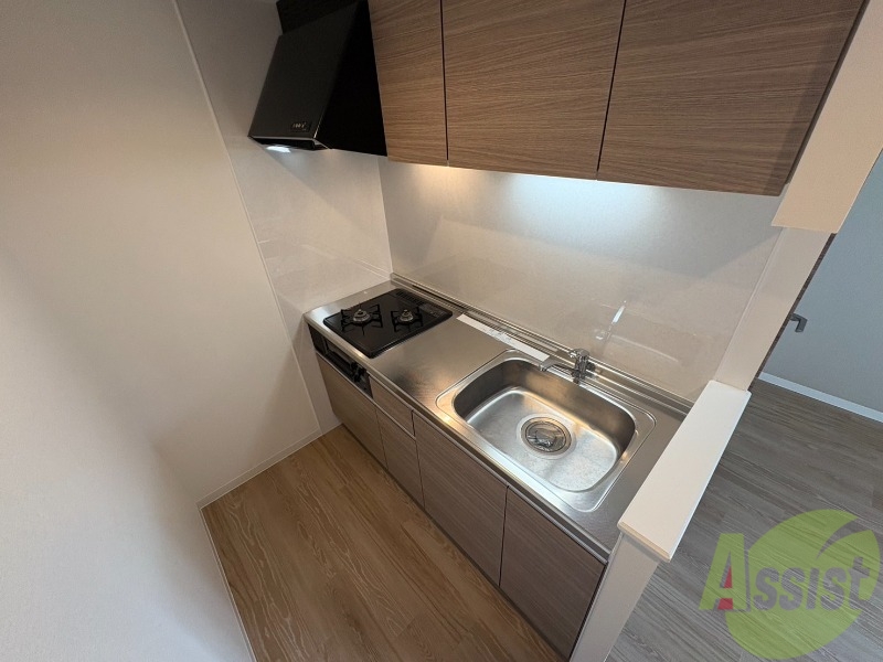 キッチン　洗い場が大きくて洗い物もしやすそうです。