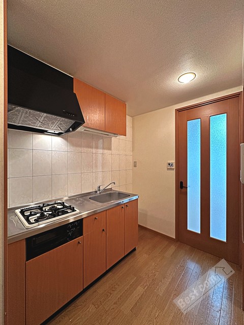 キッチン　ガスコンロ２口システムキッチングリル付き