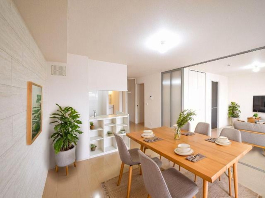 居室・リビング　CGで家具等を配置したもので家具等は含まれません