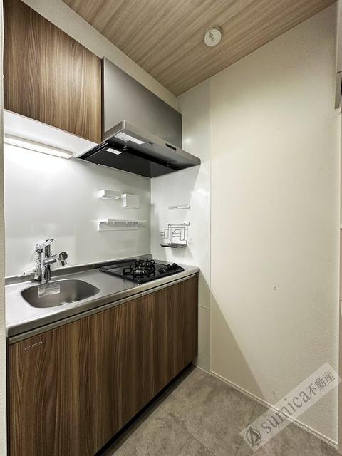 キッチン　ガス２口コンロ完備♪