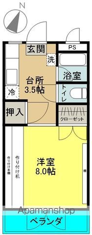コーポ自由ケ丘ダーツの間取り写真