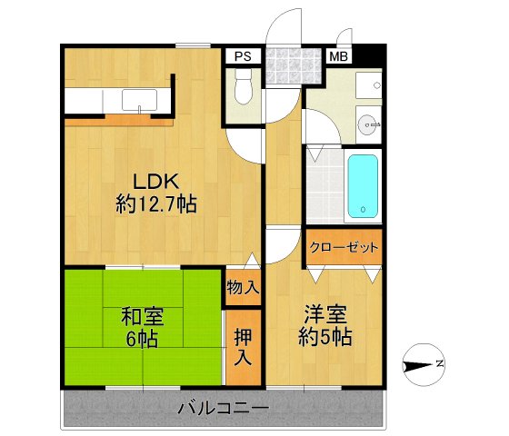 ヴィラ大鹿の間取り