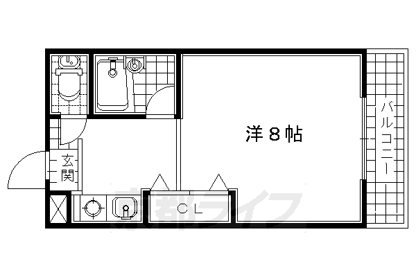 宇治市五ケ庄のマンションの間取り