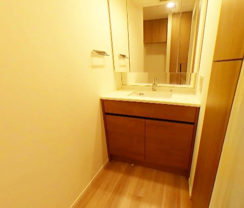 洗面設備　広い洗面スペース