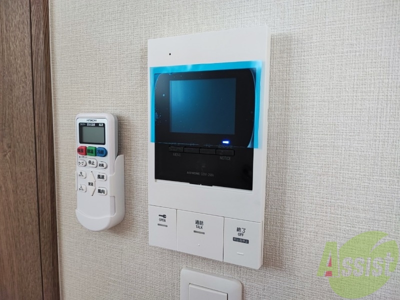 セキュリティ　インターホンで来客確認ができます。安心ですね。