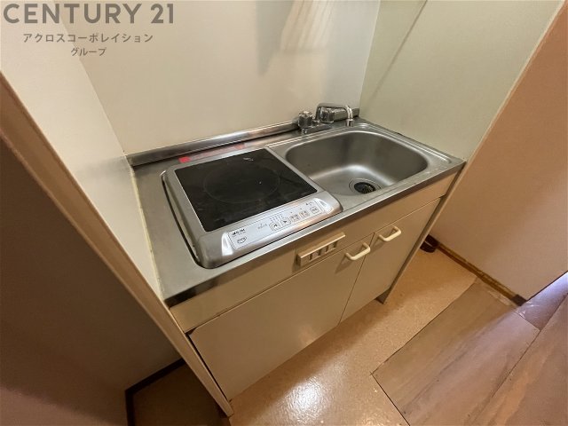 キッチン　火を使わず安心のIHコンロ付きキッチンです！